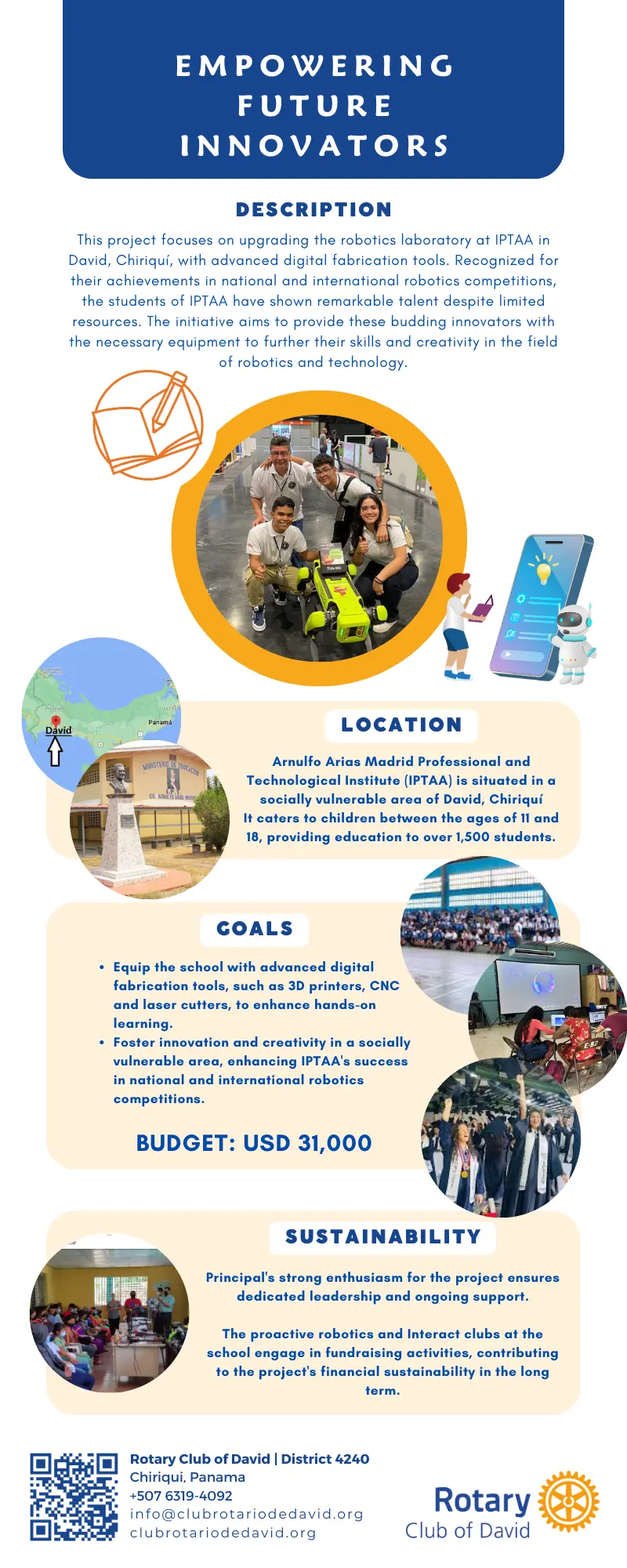 Rotary's Empowering Future Innovators Infographic